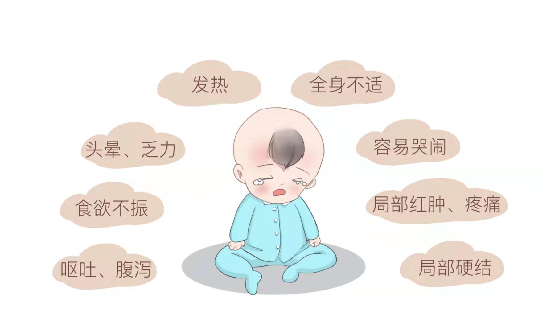 寶寶打完疫苗后出現(xiàn)發(fā)燒、接種部位紅腫怎么辦？